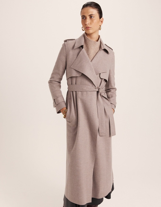 SABA - Karla Wool Longline Trench Coat