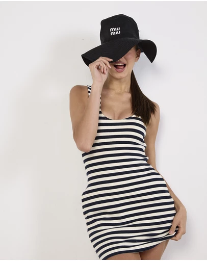 Cirkular - Pre-Loved - Luuda Striped Jersey Mini dress