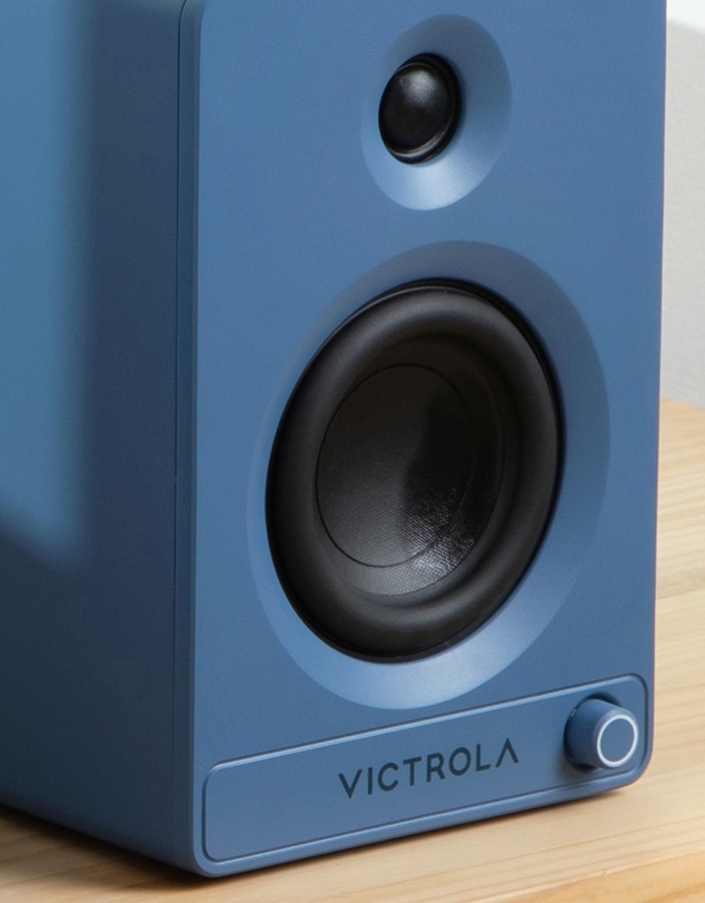 Victrola - Victrola Tempo Bookshelf Speakers - Blue
