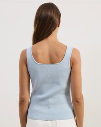 Atmos&Here - Elly Square Neckline Knit Tank