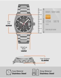 Armani Exchange - Silver Tone Chronograph Watch