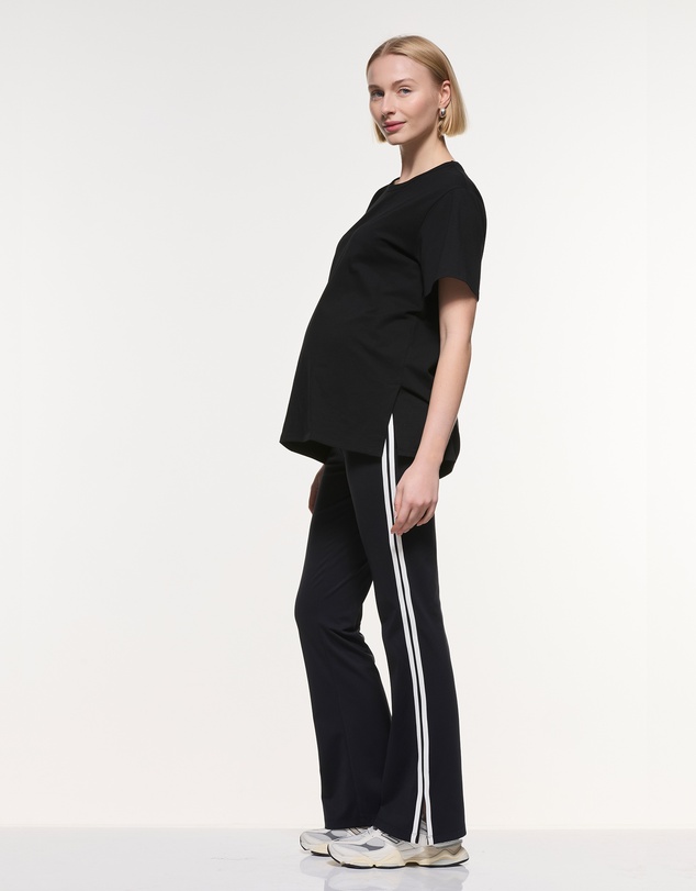 Soon Maternity - Straight Flare Side Stripe Leggings