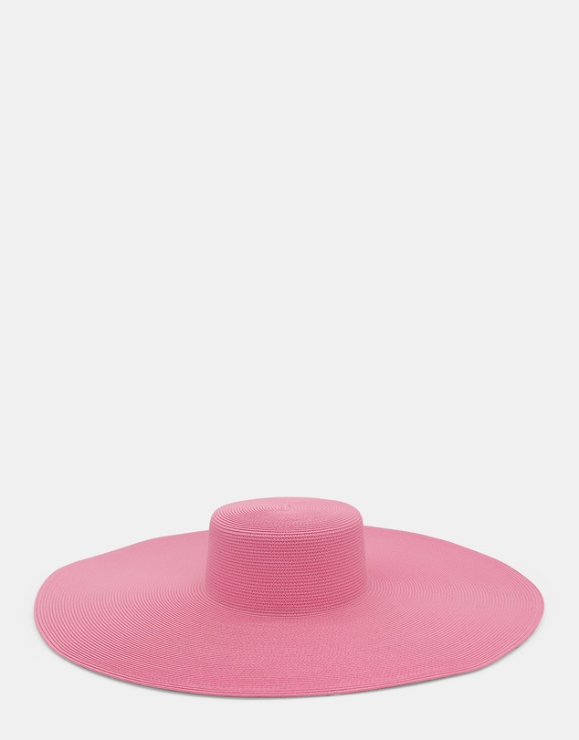 Morgan & Taylor - Savannah Racewear Wide-Brim Boater in Bright Pink
