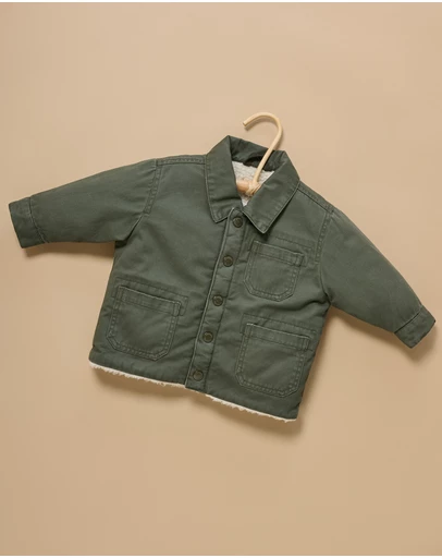 Purebaby - Sueded Sherpa Jacket -Kids-Babies