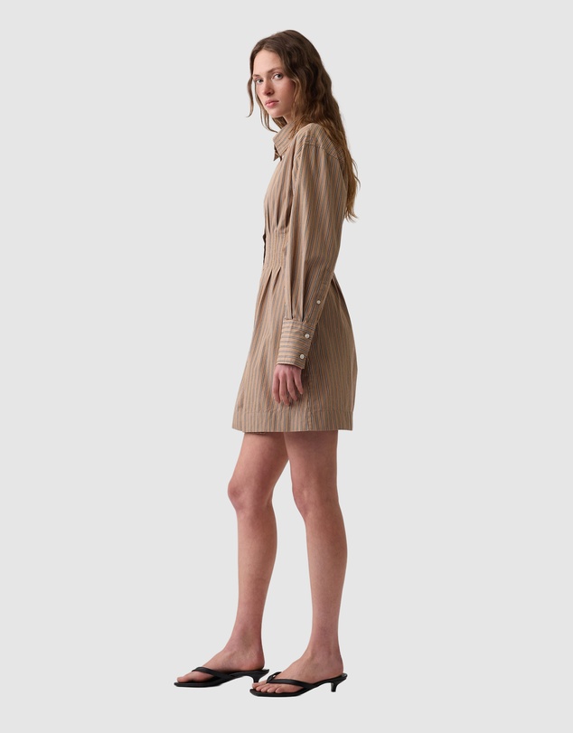 GAP - Organic Cotton Pleated Mini Shirtdress