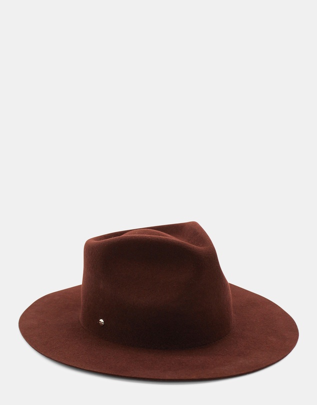 Morgan & Taylor - Amelia Wool Fedora in Brown