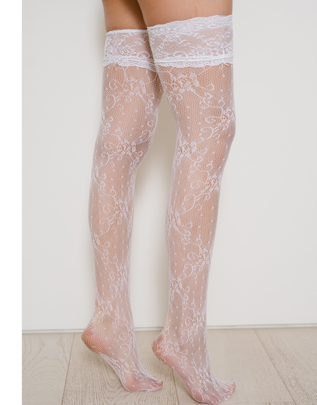 High Heel Jungle - Lace Thigh High Socks