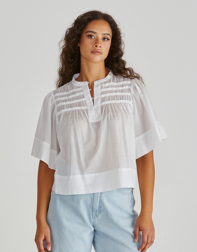 Sass - Pammi Ruffle Yoke Blouse