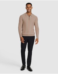 Tarocash - Cedar Stripe Zip Knit