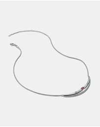 THOMAS SABO - THOMAS SABO Half-Form Necklace with Red Zirconia Stone