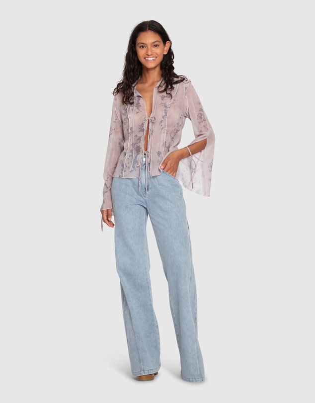 Belle & Bloom - Current Obsession Tie Shirt