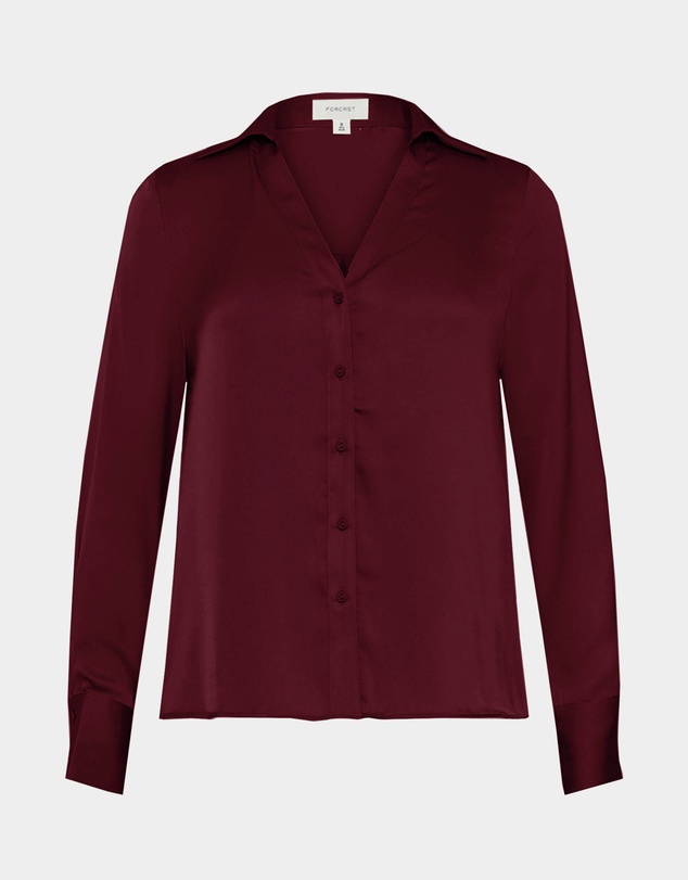 Forcast - Lila V-neck Satin Blouse