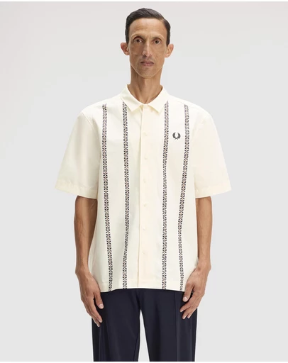 Fred Perry - Placement Print Revere Collar Shirt