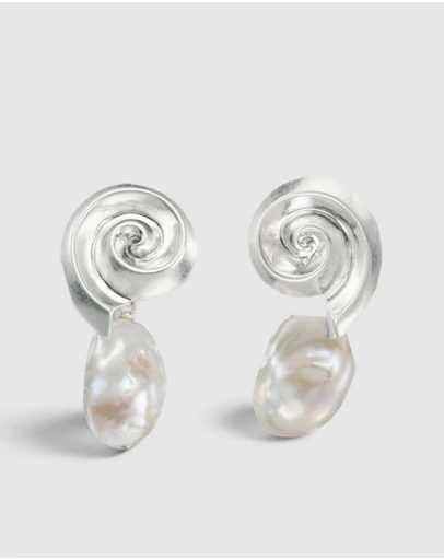 Oroton - Maurie Pearl Drop Stud Earrings