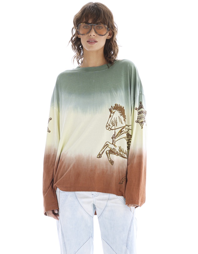 THE TALES - Cowboys Forever Tie Dye Long Sleeve Tee