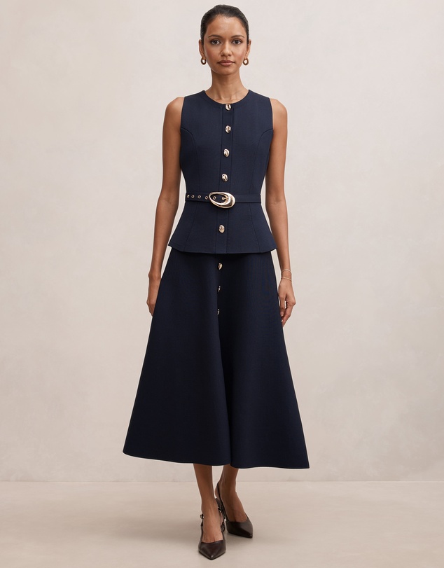 Forever New Petite - Amelia Petite Layered A-Line Midi Dress