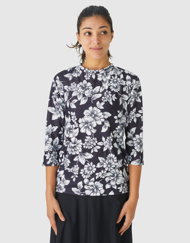 Modest Mermaid - Relaxed fit 3/4 classic top SPF50+