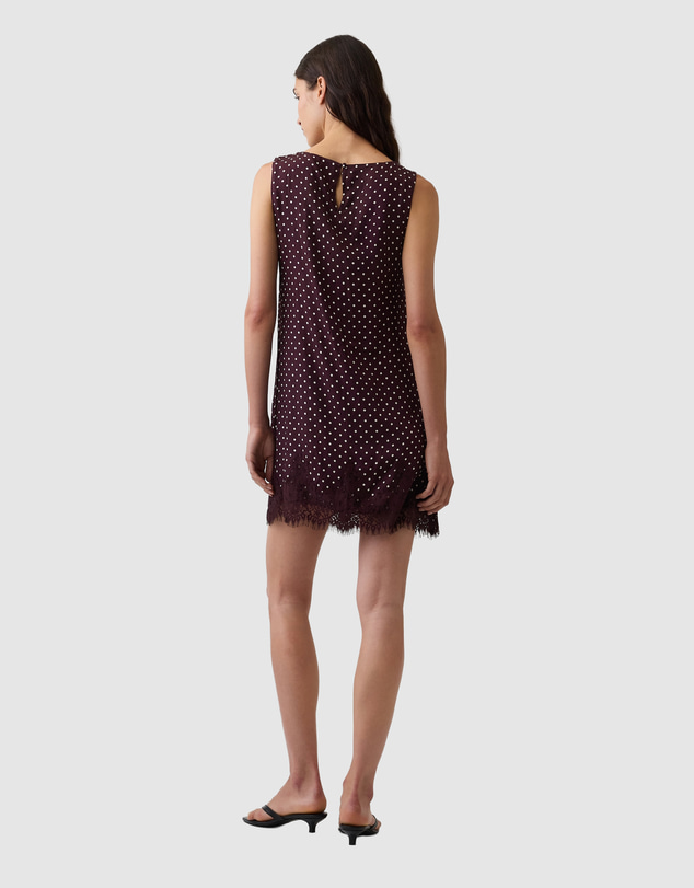 GAP - Sleeveless Shift Lace Hem Dress
