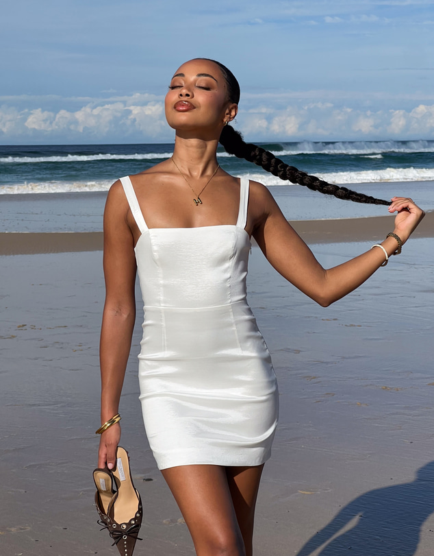 Beginning Boutique - Aeliana White Mini Dress
