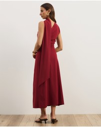 Atmos&Here - Zoey Asymmetrical Scarf Midi Dress