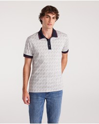 Calibre - Monogram Jacquard Polo Silver