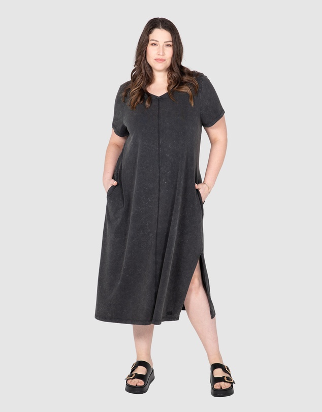 Love Your Wardrobe - Kara Acid Wash T-shirt Dress