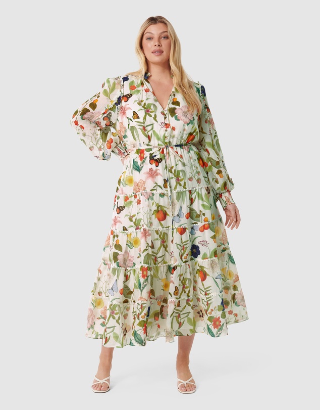 Forever New Curve - Annie Curve Scallop Trim Midi Dress