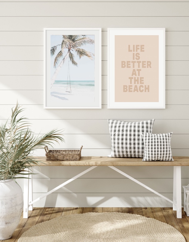 Olive et Oriel - Palmy Swing Art Print