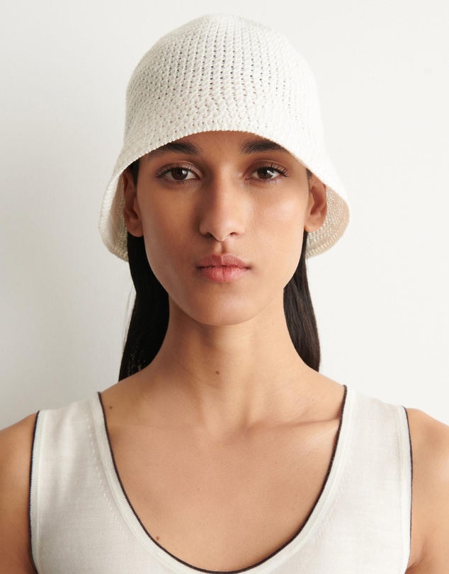 COS - Pointelle-Knit Bucket Hat
