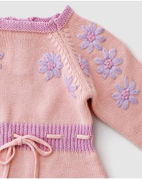 WITH LOVE FOR KIDS - Long Sleeve Knitted Romper - Babies