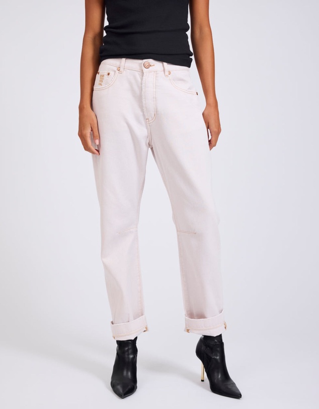 ONE TEASPOON - Bandits Low Waist Boyfriend Denim Jeans - Pink Tint