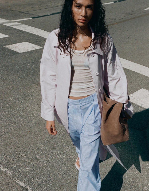 M.N.G - Pinstripe Lyocell Trousers