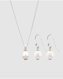 Elli Jewelry - Jewelry Set Women Elegant Synthetic Pearl 925 Sterling Silver