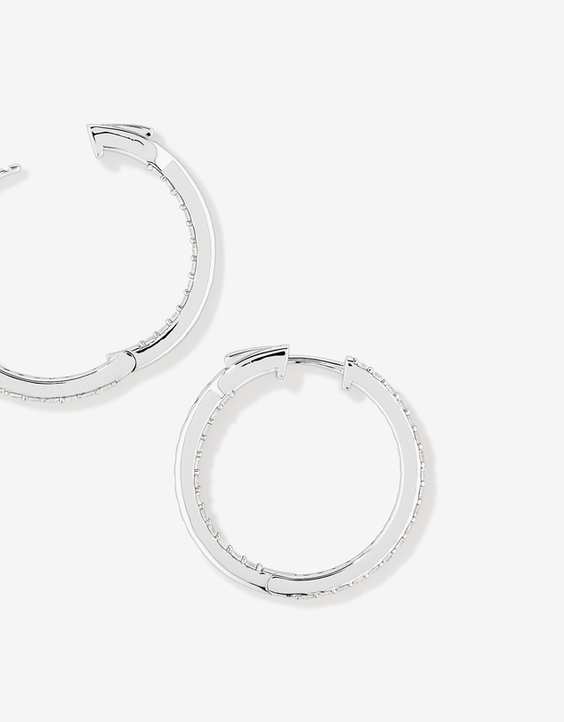 Michael Hill - 30mm Cubic Zirconia Huggie Hoop Earrings in Sterling Silver