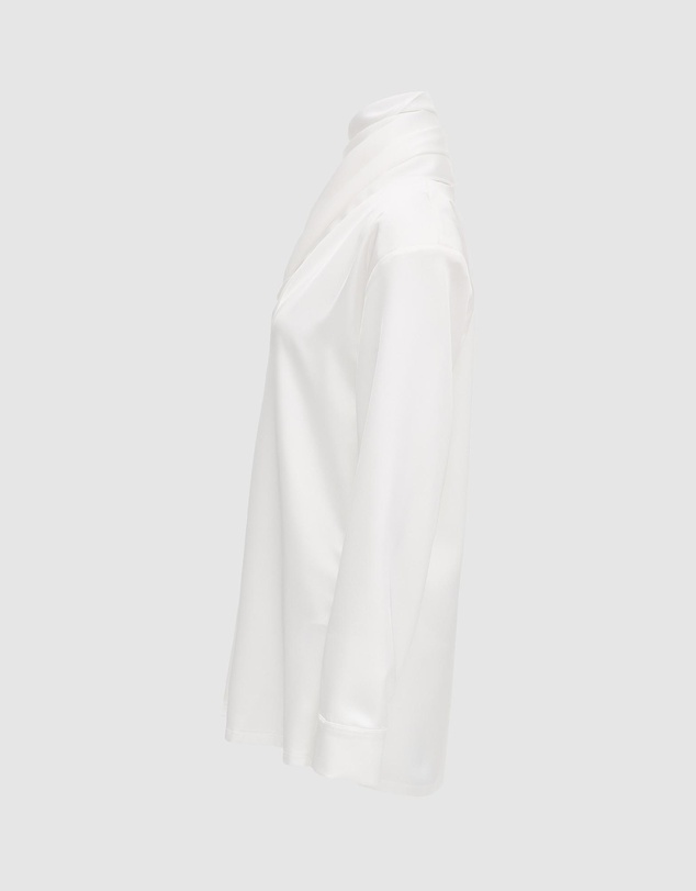 Source Unknown - Koa Scarf Satin Blouse