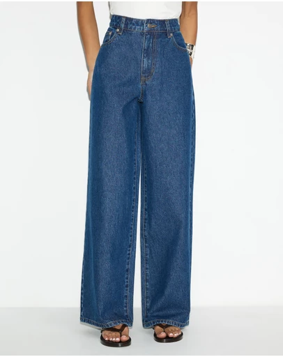 Dazie - Berlin Cinch Waistband Baggy Jeans