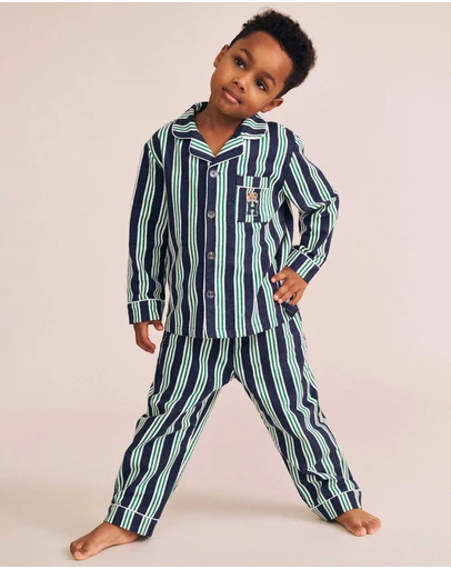 Huxbaby - Classic Stripe Flannel PJ Set - Kids