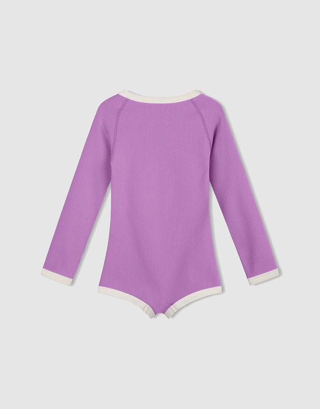 Zulu & Zephyr Mini - Mini Stripe Rib Rashie Onesie - Babies-Teens