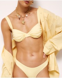 AERE - Ruched Underwire Bikini Top