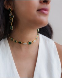 Meshca - Trapeze Vert Necklace
