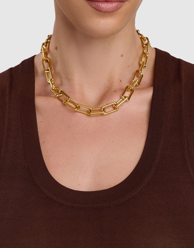 Nialaya Jewellery - Women's Gold Paperclip Chain