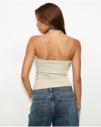 Dazie - Eliza Eyelet Halter Top