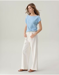 IDA+S - Lilia Cool Blue Silk Top
