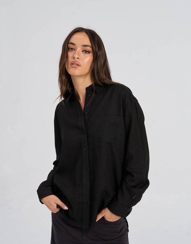 ONLY - Tokyo Linen Blend Long Sleeve Shirt