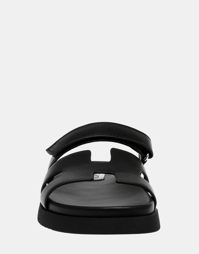 Steve Madden - Mayven-Cn Black Action Leather Sandals