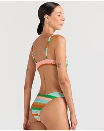 Poolside Paradiso - Luna High Cut Cheeky Bikini Bottom - Seaglass