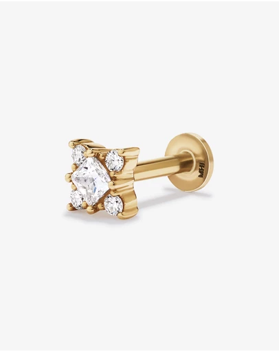 Michael Hill - 0.11TW Lab Diamond Princess Cut Helix Stud in 10kt Gold