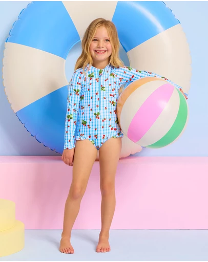 Seafolly - Beach Picnic Zip-Front Paddlesuit - Kids