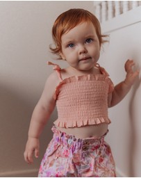 WITH LOVE FOR KIDS - COTTON MUSLIN Scrunch Top  - Babies - Kids