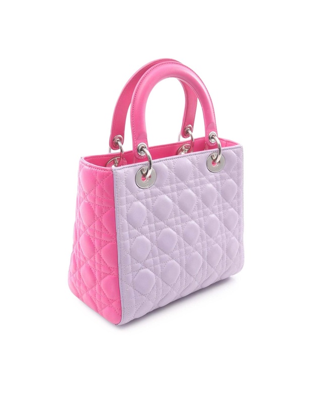 Pre-Loved by Azura Reborn - Pre-Loved Medium Bicolor Lambskin Cannage Lady Dior